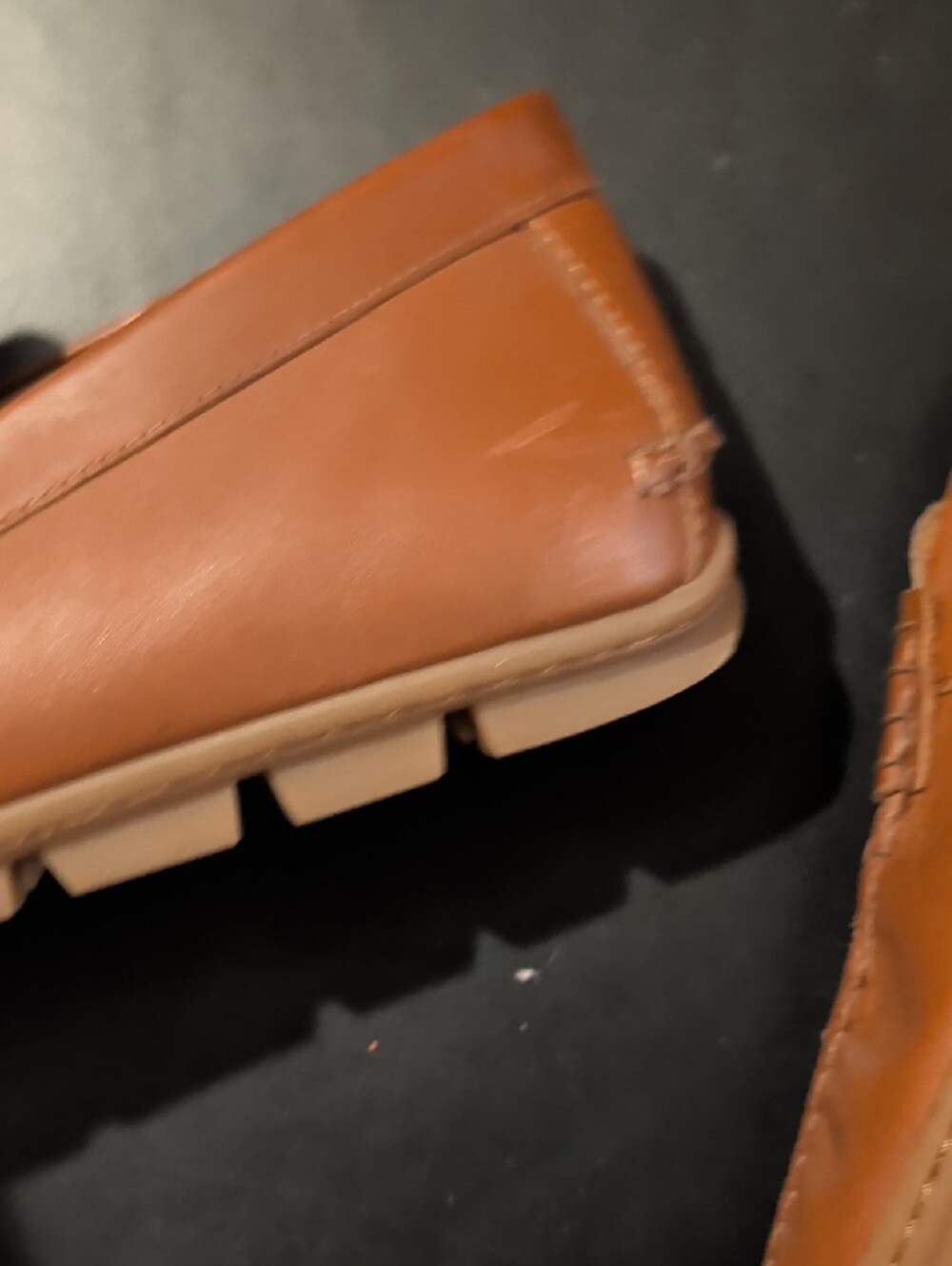 Coach Men's Tan & Signature Canvas Penny Loafers - Picture 3 of 5